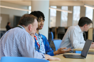 A student being mentored at ASCTE